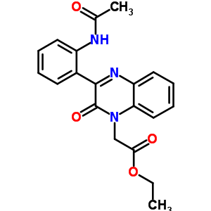 (3-(2-(乙?；被?苯基)-2-氧代-1(2H)-喹噁啉)乙酸乙酯結(jié)構(gòu)式_53493-73-5結(jié)構(gòu)式