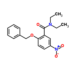 Benzamide,n,n-diethyl-5-nitro-2-(phenylmethoxy)-Structure,53572-74-0Structure Benzamide,n,n-diethyl-5-nitro-2-(phenylmethoxy)- Structure,53572-74-0Structure