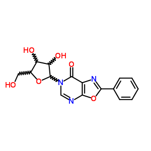2-苯基-6-b-D-呋核亞硝脲-噁唑并[5,4-d]嘧啶-7(6H)-酮結(jié)構(gòu)式_53641-68-2結(jié)構(gòu)式