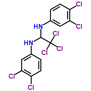 1,1-Ethanediamine,2,2,2-trichloro-n,n-bis(3,4-dichlorophenyl)-Structure,53723-87-8Structure 1,1-Ethanediamine,2,2,2-trichloro-n,n-bis(3,4-dichlorophenyl)- Structure,53723-87-8Structure