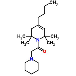 1,2,3,6-Tetrahydro-4-butyl-1-(piperidinoacetyl)-2,2,6,6-tetramethylpyridineStructure,53725-48-7Structure 1,2,3,6-Tetrahydro-4-butyl-1-(piperidinoacetyl)-2,2,6,6-tetramethylpyridine Structure,53725-48-7Structure