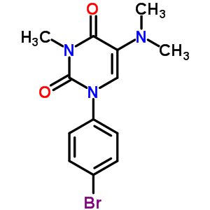 1-(4-Bromophenyl)-5-(dimethylamino)-3-methyluracilStructure,53727-37-0Structure 1-(4-Bromophenyl)-5-(dimethylamino)-3-methyluracil Structure,53727-37-0Structure