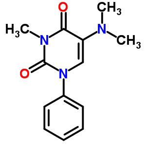 5-(Dimethylamino)-3-methyl-1-phenyluracilStructure,53727-38-1Structure 5-(Dimethylamino)-3-methyl-1-phenyluracil Structure,53727-38-1Structure