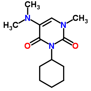 3-Cyclohexyl-5-(dimethylamino)-1-methyluracilStructure,53727-40-5Structure 3-Cyclohexyl-5-(dimethylamino)-1-methyluracil Structure,53727-40-5Structure
