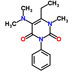 5-(Dimethylamino)-6-ethyl-1-methyl-3-phenyluracilStructure,53727-42-7Structure 5-(Dimethylamino)-6-ethyl-1-methyl-3-phenyluracil Structure,53727-42-7Structure