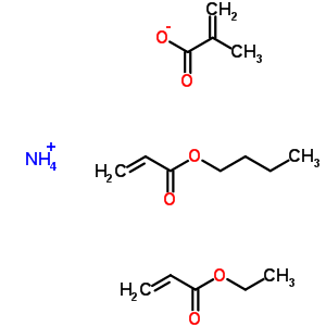 2-甲基-2-丙烯酸與 2-丙烯酸丁酯和 2-丙烯酸乙酯聚合物銨鹽結(jié)構(gòu)式_53934-25-1結(jié)構(gòu)式