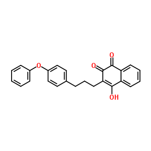 1,4-Naphthalenedione, 2-hydroxy-3-(3-(4-phenoxyphenyl)propyl)-Structure,5394-71-8Structure 1,4-Naphthalenedione, 2-hydroxy-3-(3-(4-phenoxyphenyl)propyl)- Structure,5394-71-8Structure