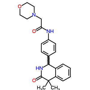 4’-(4,4-Dimethyl-3-oxo-1,2,3,4-tetrahydroisoquinolin-1-yl)-2-morpholinoacetanilideStructure,54087-47-7Structure 4’-(4,4-Dimethyl-3-oxo-1,2,3,4-tetrahydroisoquinolin-1-yl)-2-morpholinoacetanilide Structure,54087-47-7Structure