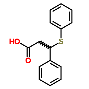 Benzenepropanoic acid, b-(phenylthio)-Structure,5425-50-3Structure Benzenepropanoic acid, b-(phenylthio)- Structure,5425-50-3Structure