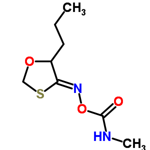 (Z)-5-丙基-1,3-氧硫雜環(huán)戊烷-4-酮 O-((甲基氨基)羰基)肟結(jié)構(gòu)式_54266-80-7結(jié)構(gòu)式