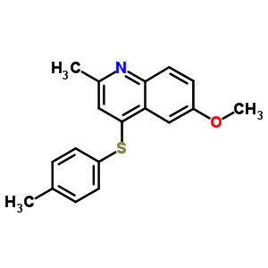 6-Methoxy-2-methyl-4-(4-methylphenyl)sulfanyl-quinolineStructure,5431-56-1Structure 6-Methoxy-2-methyl-4-(4-methylphenyl)sulfanyl-quinoline Structure,5431-56-1Structure