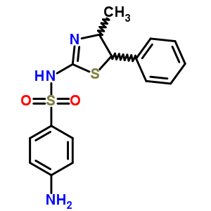 Benzenesulfonamide,4-amino-n-(4,5-dihydro-4-methyl-5-phenyl-2-thiazolyl)-Structure,5433-62-5Structure Benzenesulfonamide,4-amino-n-(4,5-dihydro-4-methyl-5-phenyl-2-thiazolyl)- Structure,5433-62-5Structure