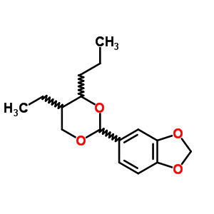 1,3-Benzodioxole,5-(5-ethyl-4-propyl-1,3-dioxan-2-yl)-Structure,5434-11-7Structure 1,3-Benzodioxole,5-(5-ethyl-4-propyl-1,3-dioxan-2-yl)- Structure,5434-11-7Structure