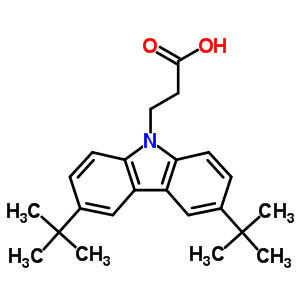 3-(3,6-Ditert-butylcarbazol-9-yl)propanoic acidStructure,5439-28-1Structure 3-(3,6-Ditert-butylcarbazol-9-yl)propanoic acid Structure,5439-28-1Structure