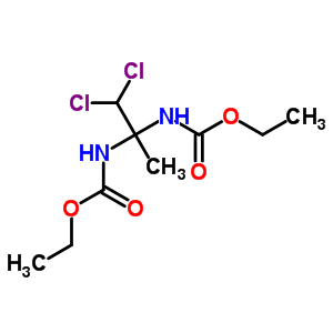 N-[1,1-二氯-2-(乙氧基羰基氨基)丙烷-2-基]氨基甲酸乙酯結(jié)構(gòu)式_5439-33-8結(jié)構(gòu)式