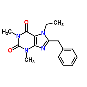 8-Benzyl-7-ethyl-1,3-dimethyl-purine-2,6-dioneStructure,5442-25-1Structure 8-Benzyl-7-ethyl-1,3-dimethyl-purine-2,6-dione Structure,5442-25-1Structure