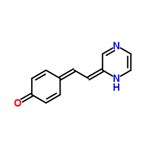 4-[(2Z)-2-(1H-吡嗪-2-基)亞乙基]-2,5-環(huán)己二烯-1-酮結(jié)構(gòu)式_5444-92-8結(jié)構(gòu)式