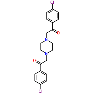 Ethanone,2,2-(1,4-piperazinediyl)bis[1-(4-chlorophenyl)-Structure,5447-51-8Structure Ethanone,2,2-(1,4-piperazinediyl)bis[1-(4-chlorophenyl)- Structure,5447-51-8Structure