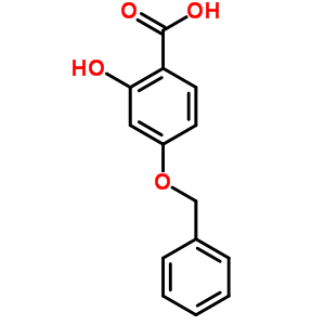 Benzoicacid, 2-hydroxy-4-(phenylmethoxy)-Structure,5448-45-3Structure Benzoicacid, 2-hydroxy-4-(phenylmethoxy)- Structure,5448-45-3Structure