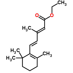 (2E,4e)-3-methyl-5-(2,6,6-trimethyl-1-cyclohexenyl)penta-2,4-dienoic acid ethyl esterStructure,5452-61-9Structure (2E,4e)-3-methyl-5-(2,6,6-trimethyl-1-cyclohexenyl)penta-2,4-dienoic acid ethyl ester Structure,5452-61-9Structure