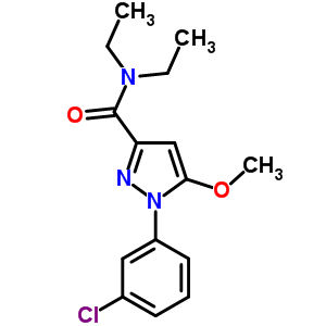 1-(3-Chlorophenyl)-n,n-diethyl-5-methoxy-1h-pyrazole-3-carboxamideStructure,54708-75-7Structure 1-(3-Chlorophenyl)-n,n-diethyl-5-methoxy-1h-pyrazole-3-carboxamide Structure,54708-75-7Structure
