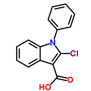 2-Chloro-1-phenyl-1h-indole-3-carboxylic acidStructure,54778-22-2Structure 2-Chloro-1-phenyl-1h-indole-3-carboxylic acid Structure,54778-22-2Structure