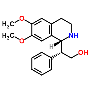 (R)-2-((r)-6,7-二甲氧基-1,2,3,4-四氫-異喹啉-1-基)-2-苯基-乙醇結(jié)構(gòu)式_548443-18-1結(jié)構(gòu)式