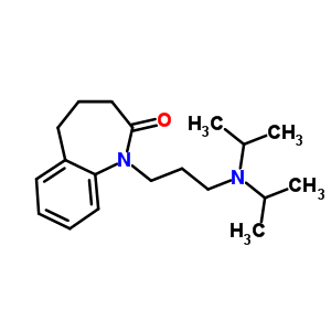 2,3,4,5-四氫-1-[3-(二異丙基氨基)丙基]-1H-1-苯并氮雜卓-2-酮結(jié)構(gòu)式_54951-28-9結(jié)構(gòu)式