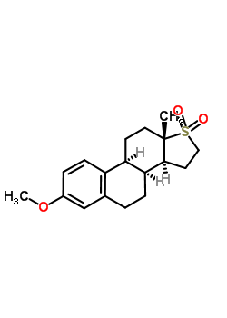 17-硫雜-3-甲氧基-8 alpha,14 beta-estra-1,3,5(10)-三ene-17-二氧化物結(jié)構(gòu)式_55122-81-1結(jié)構(gòu)式