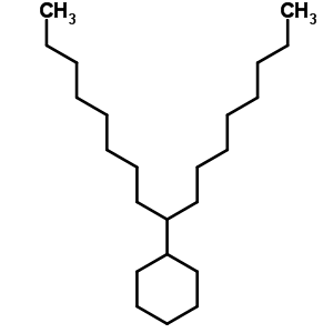(1-辛基壬基)環(huán)己烷結(jié)構(gòu)式_55124-77-1結(jié)構(gòu)式