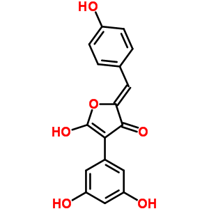3-(2,4-二羥基苯基)-4-羥基-5-[(z)-(4-羥基苯基)亞甲基]-2(5h)-呋喃酮結(jié)構(gòu)式_55215-40-2結(jié)構(gòu)式