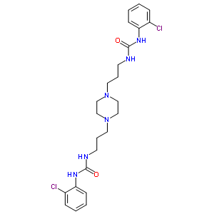 N,n-(1,4-piperazinediyldi-3,1-propanediyl)bis(n-(2-chlorophenyl)urea)Structure,55291-02-6Structure N,n-(1,4-piperazinediyldi-3,1-propanediyl)bis(n-(2-chlorophenyl)urea) Structure,55291-02-6Structure