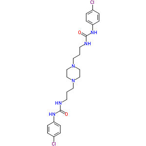 N,n-(1,4-piperazinediyldi-3,1-propanediyl)bis(n-(4-chlorophenyl)urea)Structure,55291-04-8Structure N,n-(1,4-piperazinediyldi-3,1-propanediyl)bis(n-(4-chlorophenyl)urea) Structure,55291-04-8Structure