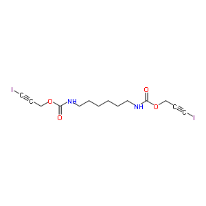 N,n’-hexamethylenebis(carbamic acid 3-iodo-2-propynyl) esterStructure,55406-56-9Structure N,n’-hexamethylenebis(carbamic acid 3-iodo-2-propynyl) ester Structure,55406-56-9Structure
