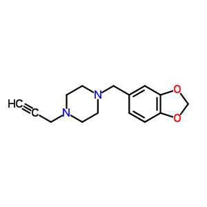 1-(3,4-Methylenedioxybenzyl)-4-(2-propynyl)piperazineStructure,55436-34-5Structure 1-(3,4-Methylenedioxybenzyl)-4-(2-propynyl)piperazine Structure,55436-34-5Structure