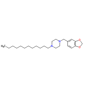1-Dodecyl-4-(1,3-benzodioxol-5-ylmethyl)piperazineStructure,55436-46-9Structure 1-Dodecyl-4-(1,3-benzodioxol-5-ylmethyl)piperazine Structure,55436-46-9Structure