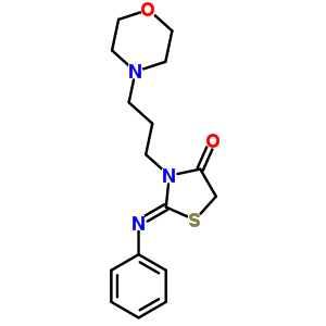 3-(3-Morpholinopropyl)-2-(phenylimino)-4-thiazolidinoneStructure,55469-56-2Structure 3-(3-Morpholinopropyl)-2-(phenylimino)-4-thiazolidinone Structure,55469-56-2Structure
