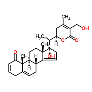 (22R)-17,27-dihydroxy-22,26-epoxyergosta-2,5,14,24-tetraene-1,26-dioneStructure,55483-04-0Structure (22R)-17,27-dihydroxy-22,26-epoxyergosta-2,5,14,24-tetraene-1,26-dione Structure,55483-04-0Structure