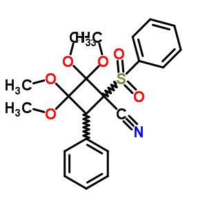 2,2,3,3-四甲氧基-4-苯基-1-(苯基磺酰基)-環(huán)丁烷甲腈結(jié)構(gòu)式_56069-44-4結(jié)構(gòu)式