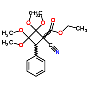 1-氰基-2,2,3,3-四甲氧基-4-苯基-環(huán)丁烷-1-羧酸乙酯結(jié)構(gòu)式_56069-45-5結(jié)構(gòu)式