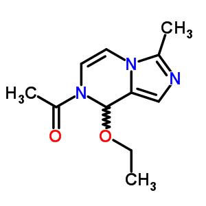 1-(8-乙氧基-3-甲基咪唑并[1,5-a]吡嗪-7(8h)-基)-乙酮結(jié)構(gòu)式_56468-12-3結(jié)構(gòu)式