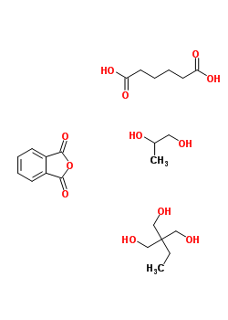 Hexanedioic acid, polymer with 2-ethyl-2-(hydroxymethyl)-1,3-propanediol, 1,3-isobenzofurandione and 1,2-propanediolStructure,56486-58-9Structure Hexanedioic acid, polymer with 2-ethyl-2-(hydroxymethyl)-1,3-propanediol, 1,3-isobenzofurandione and 1,2-propanediol Structure,56486-58-9Structure