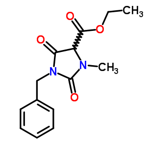 Ethyl 1-benzyl-3-methyl-2,5-dioxo-imidazolidine-4-carboxylateStructure,56598-92-6Structure Ethyl 1-benzyl-3-methyl-2,5-dioxo-imidazolidine-4-carboxylate Structure,56598-92-6Structure