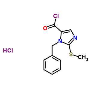 1-Benzyl-2-(methylsulfanyl)-1h-imidazole-5-carbonyl chloride hydrochlorideStructure,568577-86-6Structure 1-Benzyl-2-(methylsulfanyl)-1h-imidazole-5-carbonyl chloride hydrochloride Structure,568577-86-6Structure