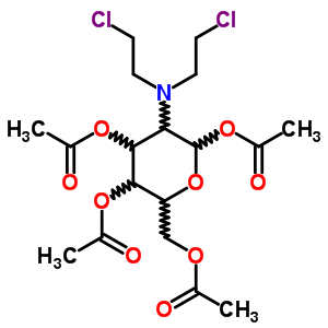 2-Deoxy-2-(di-2-chloroethyl)amino-1,3,4,6-tetraacetoxy-d-glucopyranoseStructure,56879-48-2Structure 2-Deoxy-2-(di-2-chloroethyl)amino-1,3,4,6-tetraacetoxy-d-glucopyranose Structure,56879-48-2Structure