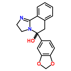 2,3,5,6-四氫-5-(1,3-苯并二氧雜環(huán)戊烯l-5-基)咪唑并[2,1-a]異喹啉-5-醇結(jié)構(gòu)式_56882-48-5結(jié)構(gòu)式