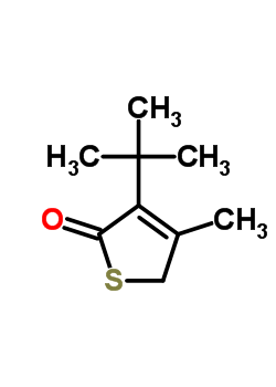 4-Methyl-3-tert-butyl-5h-thiophen-2-oneStructure,57556-15-7Structure 4-Methyl-3-tert-butyl-5h-thiophen-2-one Structure,57556-15-7Structure