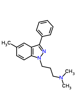 1-(3-(Dimethylamino)propyl)-5-methyl-3-phenyl-1h-indazoleStructure,57614-23-0Structure 1-(3-(Dimethylamino)propyl)-5-methyl-3-phenyl-1h-indazole Structure,57614-23-0Structure