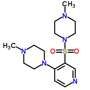 1-Methyl-4-((4-(4-methyl-1-piperazinyl)-3-pyridinyl)sulfonyl)piperazineStructure,57725-14-1Structure 1-Methyl-4-((4-(4-methyl-1-piperazinyl)-3-pyridinyl)sulfonyl)piperazine Structure,57725-14-1Structure