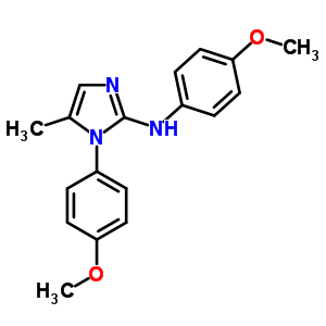 N,1-bis(4-methoxyphenyl)-5-methyl-imidazol-2-amineStructure,57962-70-6Structure N,1-bis(4-methoxyphenyl)-5-methyl-imidazol-2-amine Structure,57962-70-6Structure